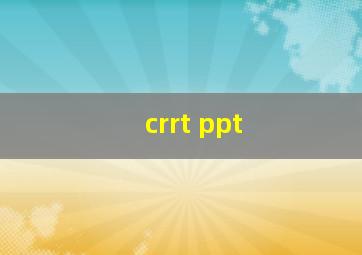 crrt ppt